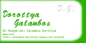 dorottya galambos business card